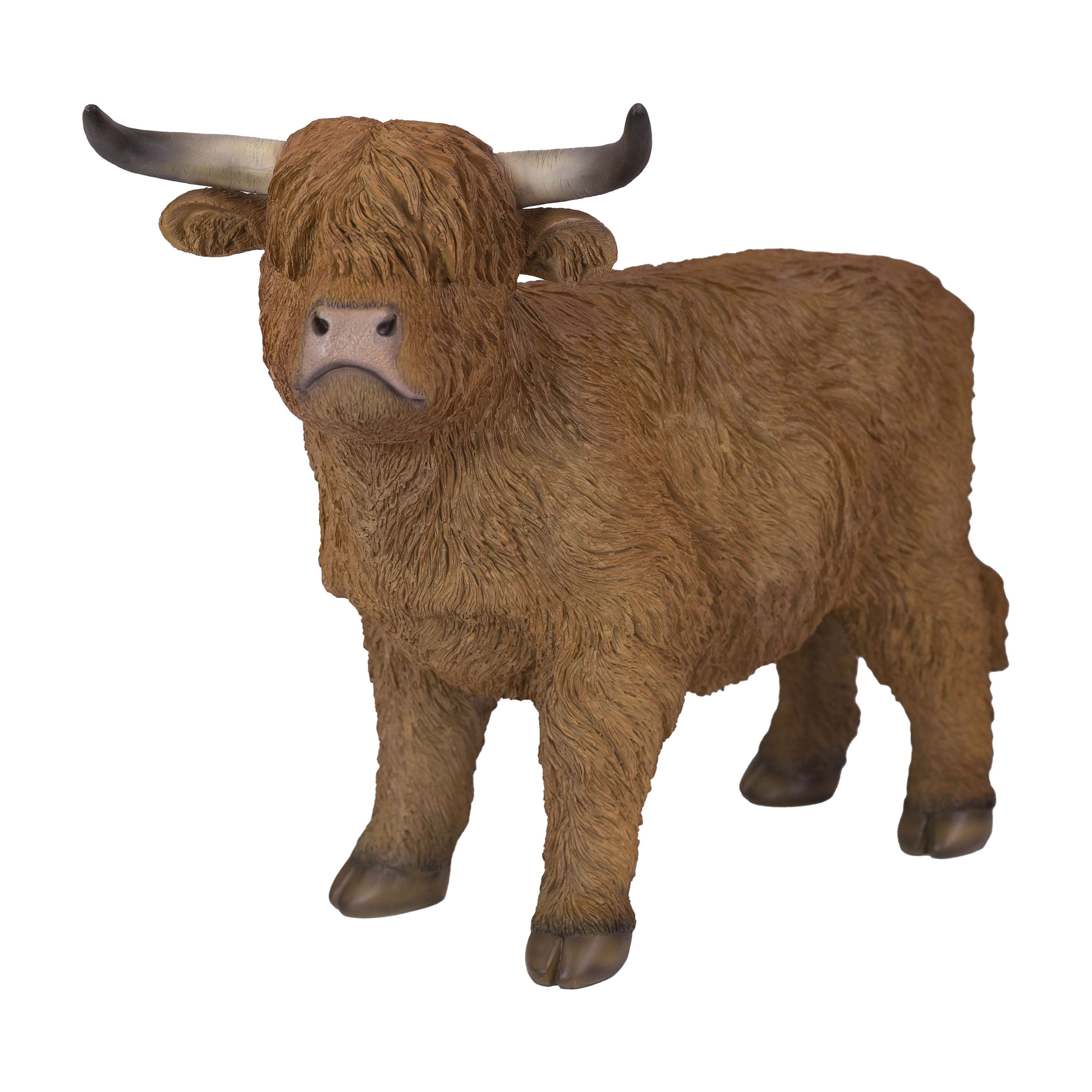 SOREAL Brown Yak Decorative Figurine for Home & Office Décor, Handcrafted Resin Statue, Realistic Design, Collectible Animal Accent, Weather-Resistant Indoor/Outdoor Decor