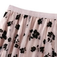 thumbnail image 5 of Fesfesfes Skirts for Women Long Tulle Tutu Skirt 3D Flower Embroidery Solid Color High Waist Mesh Midi Swing Skirt, 5 of 7