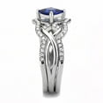thumbnail image 2 of Rings for Women Silver 316L Stainless Steel DA272 - Spinel in London Blue, 2 of 7