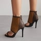 thumbnail image 5 of Zapatos de Mujer Sandalias con Cremallera en la Espalda Súper Tacón Alto Peep Toe Retro Casual Stilettos Wmkox8yii hfjk4185, 5 of 8