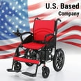 thumbnail image 3 of Rubicon DX01 All-Terrain Foldable Electric Wheelchair, 500W Motor Power Chair with 12 Mile Range, 300 lbs Capacity, Durable and Lightweight, Red, 3 of 5