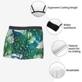 thumbnail image 3 of Honeii Peacock And Flowers Men's Underwear Boxer Briefs Pack, ComfortSoft Boxer Brief for Men, Moisture-Wicking Breathable-Large, 3 of 5