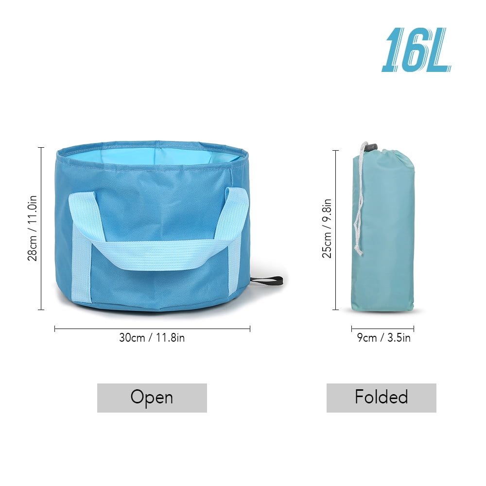 10/16L Water Container Collapsible Wash Basin Portable Camping Bucket for Travel 