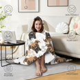 thumbnail image 4 of Wearable Blanket,Cute Doberman and Dog Footprint Hooded Wearable Flannel Blanket for Adults & Teens,Winter Poncho Shawl Wrap Cape Cozy Anti-Pill,50"x60", 4 of 5