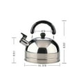 thumbnail image 3 of 2 Liter Stainless Steel Whistling Tea Kettle Stove Top Water Boiler Teapot Home, 3 of 12