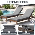 thumbnail image 5 of YEERSWAG Outdoor Chaise Lounge Cushions, 72x21x3 inch Lounge Chaise Cushion with Ties, High Density Foam Patio Chaise Lounge Chair Cushion for Outdoor Patio, Gray, 5 of 10