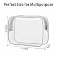thumbnail image 3 of Clear Makeup Bag,Waterproof TSA Approved Toiletry Bag Quart Size Bag,Clear Makeup Bags with Zipper Travel Cosmetic Bag,Carry on Airport Airline Compliant Bag,3 Pack,Grey, 3 of 6