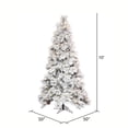 thumbnail image 3 of Vickerman 10' x 50" Flocked Atka Pencil Artificial Christmas tree, Warm White LED Lights., 3 of 5