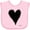 AD-Pink, variant on Inktastic Stitched Black Heart Boys or Girls Baby Bib