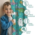 thumbnail image 3 of Blackout Kids Curtains,Blue Fantasy Creatures Pattern Childrens Insulated Curtains Set Of 2,Bedroom Essentials,Toddler Room Decor 42"x84", 3 of 5