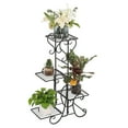 thumbnail image 3 of Flower Pot Holder, 4 Potted Square Flower Metal Shelves Plant Pot Stand Decoration Black, 3 of 8