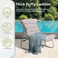 thumbnail image 4 of Olaterior Patio Lounge Chair Set of 2, Indoor Outdoor Comfy Chair, Sling Recliner Chair with Cushion, Modern Oversized Padded Lounge Chair, Patio Furniture Set for Balcony Porch Garden, Champagne, 4 of 6