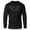 Black on Black, variant on GYMISH Hello, Gym! I'm Home! Lightweight Long Sleeve Hooded T-Shirt for Men – Funny Gym Hoodie, Black on Black, Small