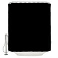thumbnail image 2 of Pure Black Waterproof Fabric Shower Curtain, Simple Solid Color Shower Curtain for Bathroom Curtains Bathtubs Hotel Washable Shower Curtains with 12 Hooks Stall 54x78in, 2 of 6