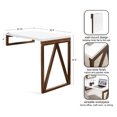 thumbnail image 3 of Kate and Laurel Kaya Modern Wall-Mounted Folding Table, 24 x 33 x 31, White and Walnut, Space-Saving Versatile Table with Folding Design for Dining Room or Home Office Decor, 3 of 9