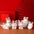 thumbnail image 3 of Rabbit Ornament Bunny Figurine Sculpture Lucky Cute Gaming Office Table Desk Car Ornaments Home Decoration New Year, 3 of 18