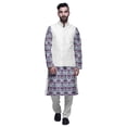 thumbnail image 1 of Atasi Ensemble Kurta Pyjama Indien pour Hommes, Veste Imprimée Classique Décontractée, 1 of 5