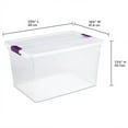 thumbnail image 4 of Sterilite Plastic Latching Storage Totes - 66 qt - 12 Pack, 4 of 10