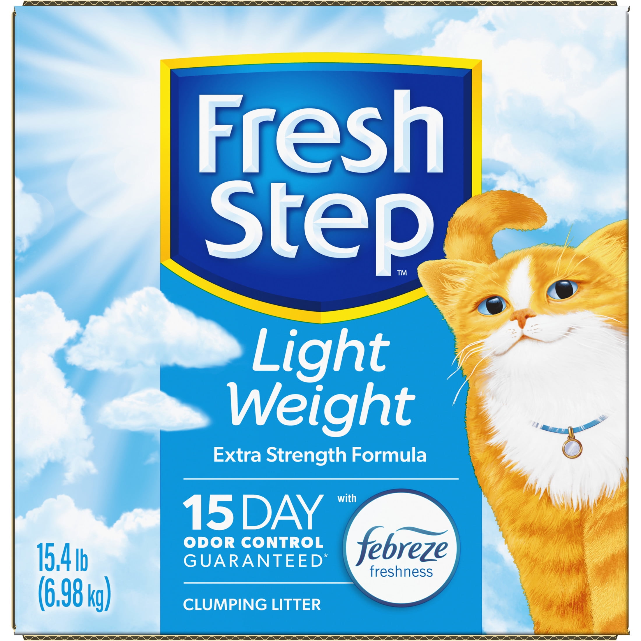 Fresh Step Lightweight Extreme Scented Clumping Cat Litter with Febreze, 15.4 lbs