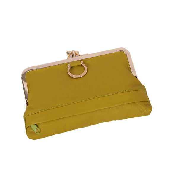 Coin wallet Sheepskin solid color multi-layer hidden lock type coin wallet