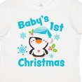 thumbnail image 4 of Inktastic Baby's 1st Christmas with Cute Penguin and Snowflakes Boys or Girls Toddler T-Shirt, 4 of 5