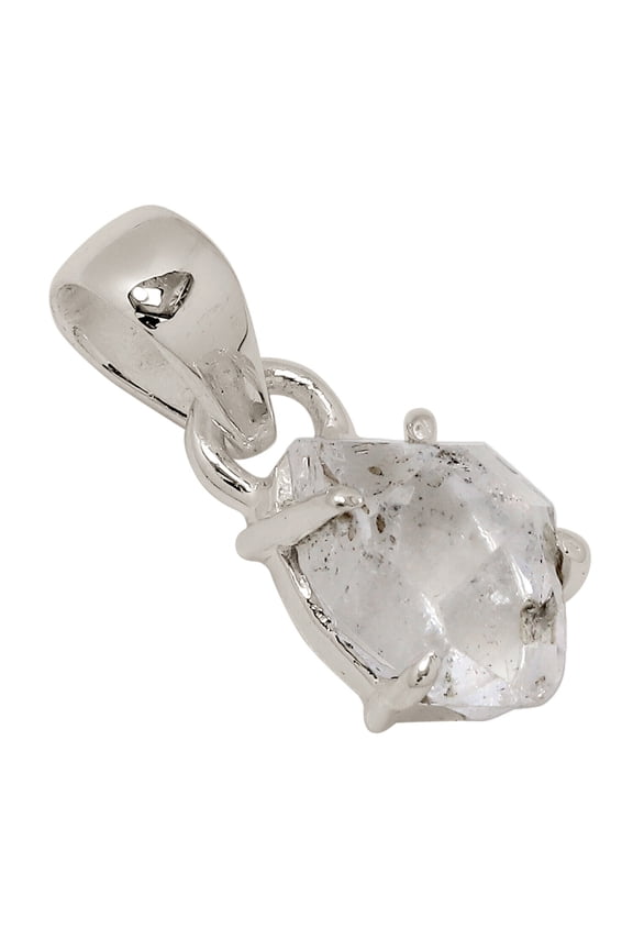 Natural Herkimer Diamond - USA 925 Sterling Silver Pendant Jewelry ALLP-28184