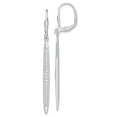 thumbnail image 1 of 925 Sterling Silver Rhodium-plated CZ Bar Leverback Dangle Earrings; for Adults and Teens; for Women and Men, 1 of 1