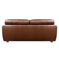 thumbnail image 3 of Sunset Trading Jayson 89" Modern Top-Grain Leather Sofa in Chestnut, 3 of 5