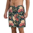 thumbnail image 2 of Naloa Rose Flowers Men's Beach Shorts, Surfing shorts, Swim trunks, Quick Dry Swim Trunks for Surfing Beach Fun - Medium, 2 of 9
