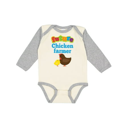 

Inktastic Future Chicken Farmer Boys or Girls Long Sleeve Baby Bodysuit