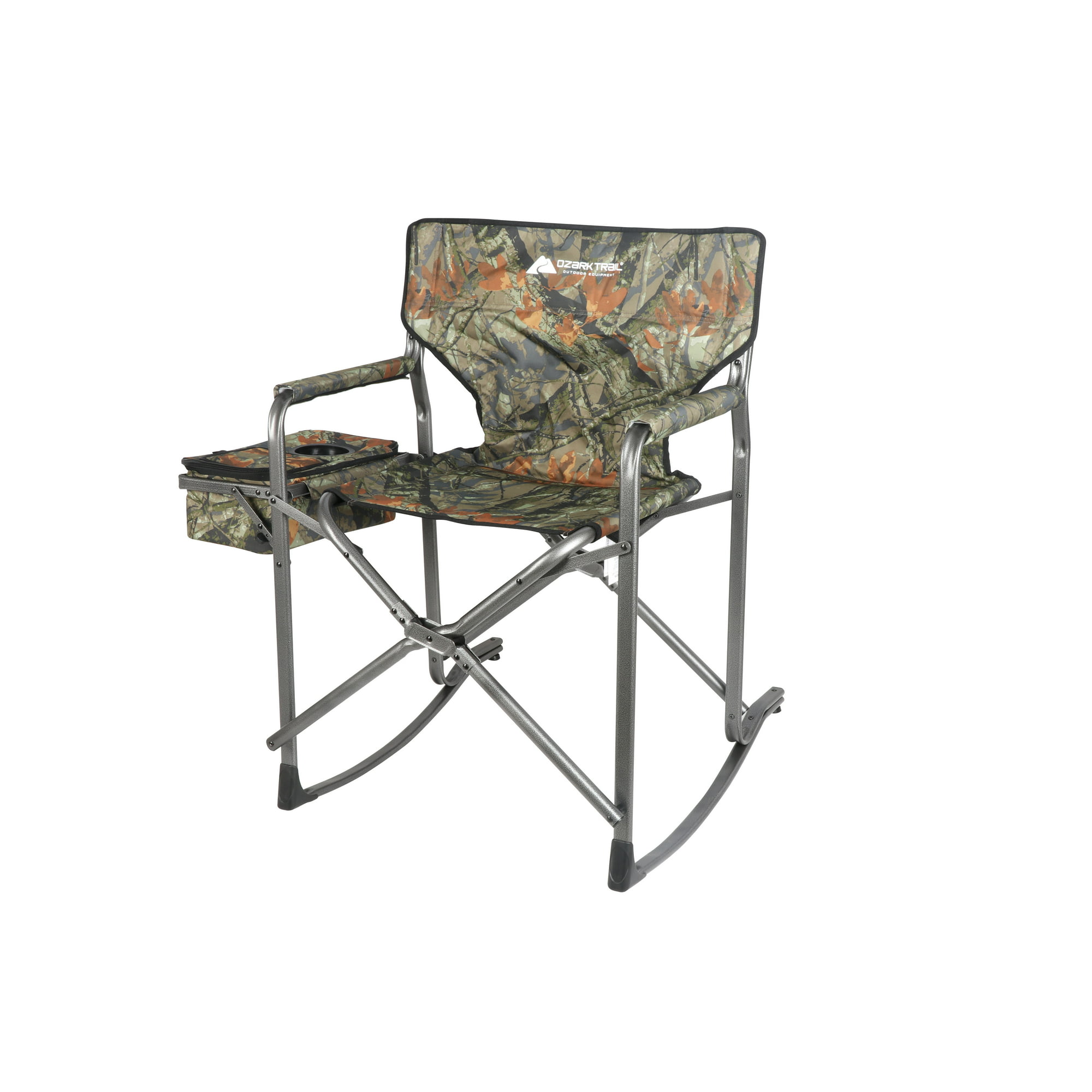 Ozark Trail Bull Creek Director Camp Rocking Chair With Cooler Camouflage Walmart Com Walmart Com