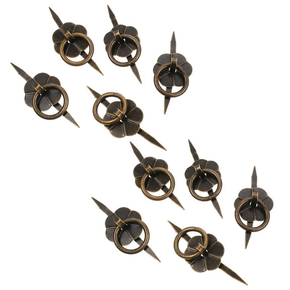 Worgeous  10 Pcs Drawer Pulls Cabinet Single Hole Ring Wardrobe Knobs