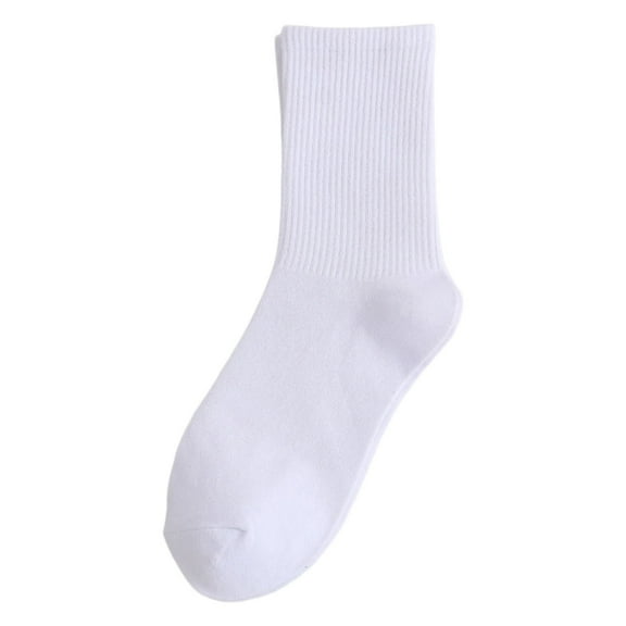 AWZXDE Women's Fashion Short Stockings Comfortable Socks Solid Color Breathable Comfortable Stretchable for Casual Wear White,One Size