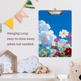 thumbnail image 2 of ALAZA Plastic Clipboard A4 Letter Size Decorative Clipboards for Students Women Men 9" x 12.5" Blue Sky Daisy Floral, 2 of 6