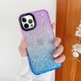 thumbnail image 2 of Compatible with iPhone 13 Pro Max Case Bling Sparkle Cute Girls Women Protective Case Slim Soft Flexible TPU Rubber Glitter Gradient Color Design for Women Girls Fashion, Purple+Blue, 2 of 8