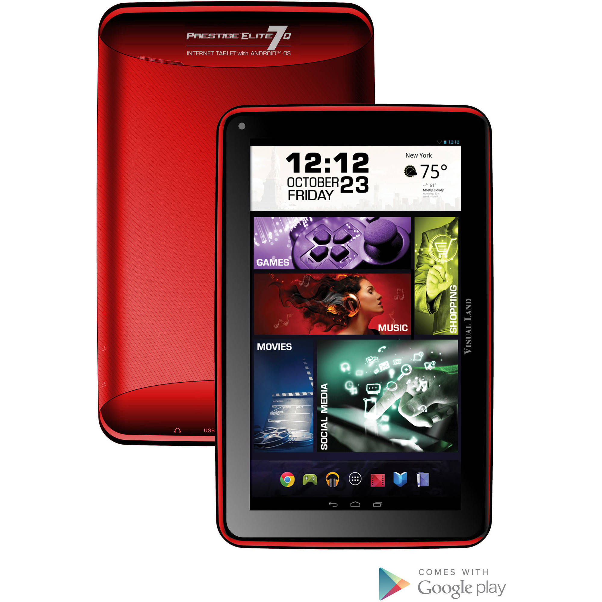 Visual Land Prestige 7" Quad Core Tablet 16GB includes Bumper - image 2 of 4