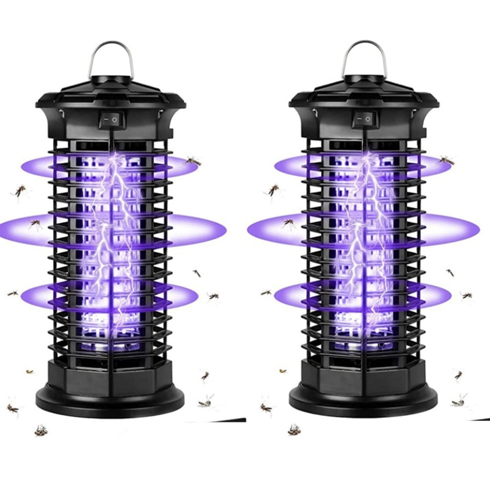 HUISZJ 2-In-1 Mosquito Killing Lamp, Microwave Electric Mosquito Killing Lamp, Waterproof Insect Racket Electric Mosquito Trap for Home Bedroom Living Room