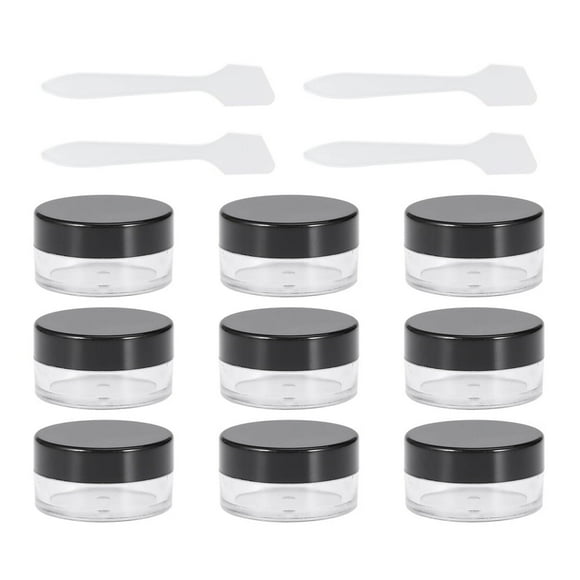 DEELLEEO Containers Lids Cream Lip Sample Balm Cosmetics Round Plastic Small Jars Empty Scrub Container