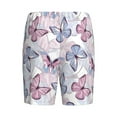 thumbnail image 5 of Fotbe Butterflies in Pastel Pajama Shorts for Men, Men's Pajama Bottoms, Sleepwear,Short Pajama Pants-Small, 5 of 9