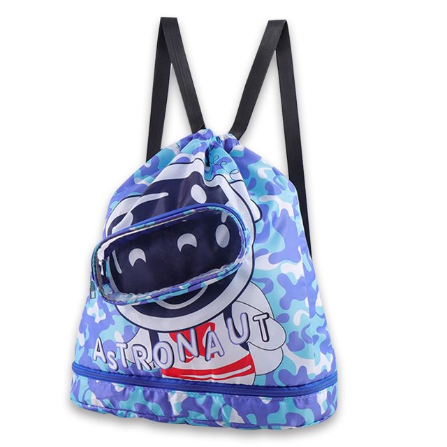 Mochila con cordón, bolsa de playa impermeable con compartimento para zapatos, bolsa de natación para niños MFZFUKR BST3025672-1
