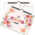 thumbnail image 4 of Last Chance Qaailabf Border Flower Theme Inspirational Notepad 12 Months English Planner Self-Discipline Punch Card Record Book, 4 of 4