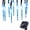 Blue, variant on Solar Christmas Icicle Lights, 21.3Ft 30 LED Mini Icicle Lights Waterproof 8 Mode Hanging Twinkling Crystal Ice String Lights for Eaves Garden Wedding Halloween
