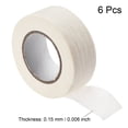 thumbnail image 3 of Uxcell 6Pcs 25mm 1 inch Wide 20m 21 Yards Cinta de Enmascarar para Pintores Rollos Blancos, 3 of 5