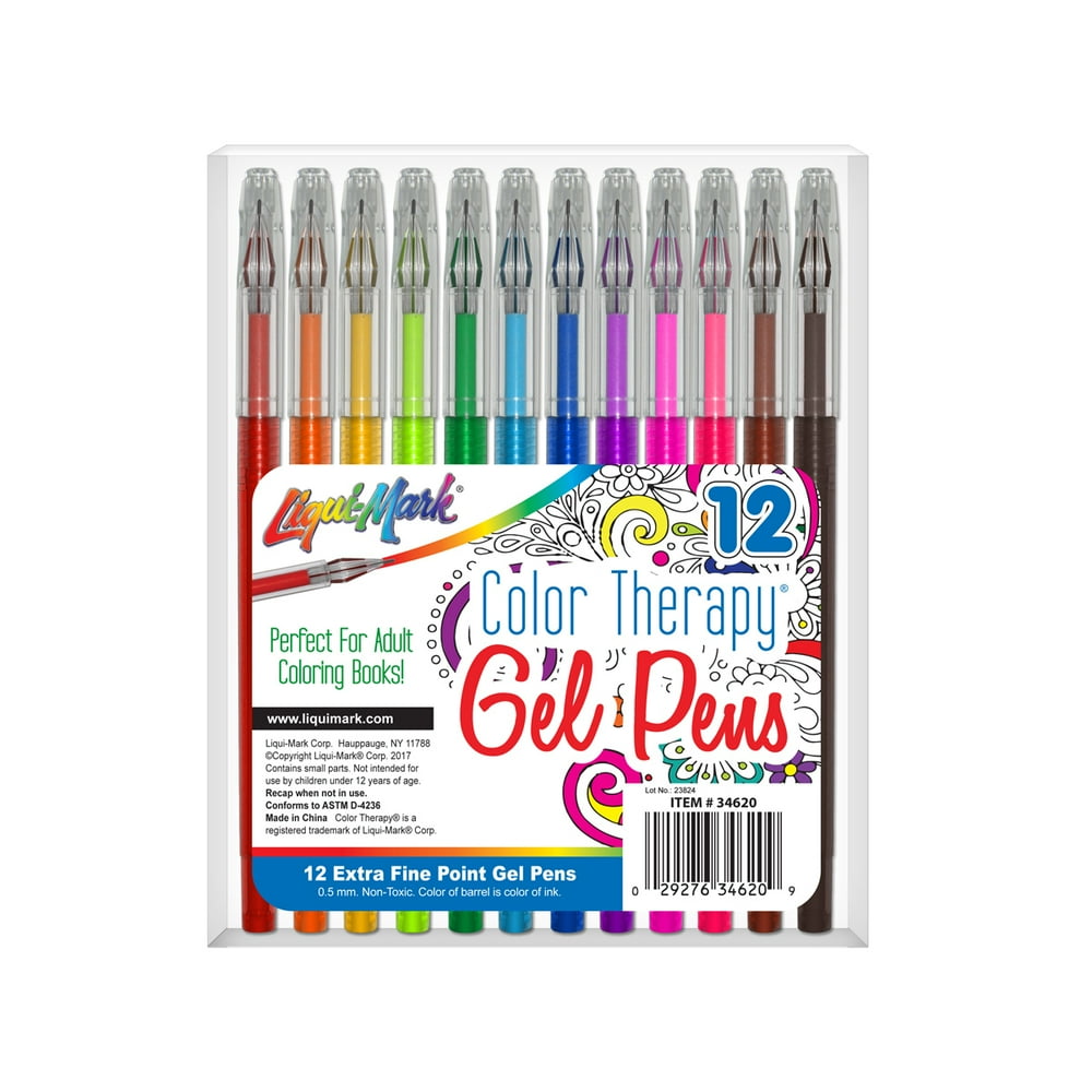 12 Pack Extra Fine Point Gel Pens Assorted Colors Case Pack of 60