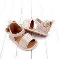 thumbnail image 5 of Aojekbee Baby Girl Summer Sandals Breathable Soft Non-Slip Sole Open Toe Shoes with 3D Bow Newborn Infant Shoes, 5 of 9