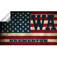 thumbnail image 2 of Bremerton WA Washington Kitsap County Vintage US Flag Decal Bumper Sticker 3M Vinyl 3" x 5", 2 of 3