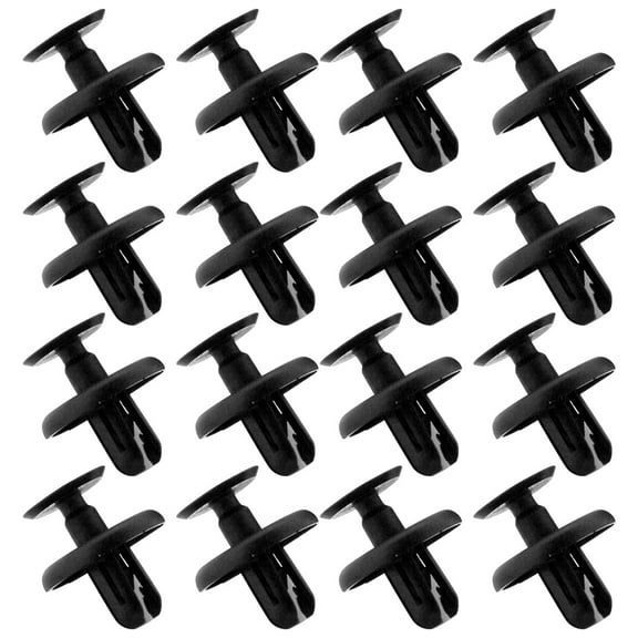 ROSENICE 20Pack Car Bumper Push Clip Plastic Fastening Automotive Technicians Black 1.0*0.8in