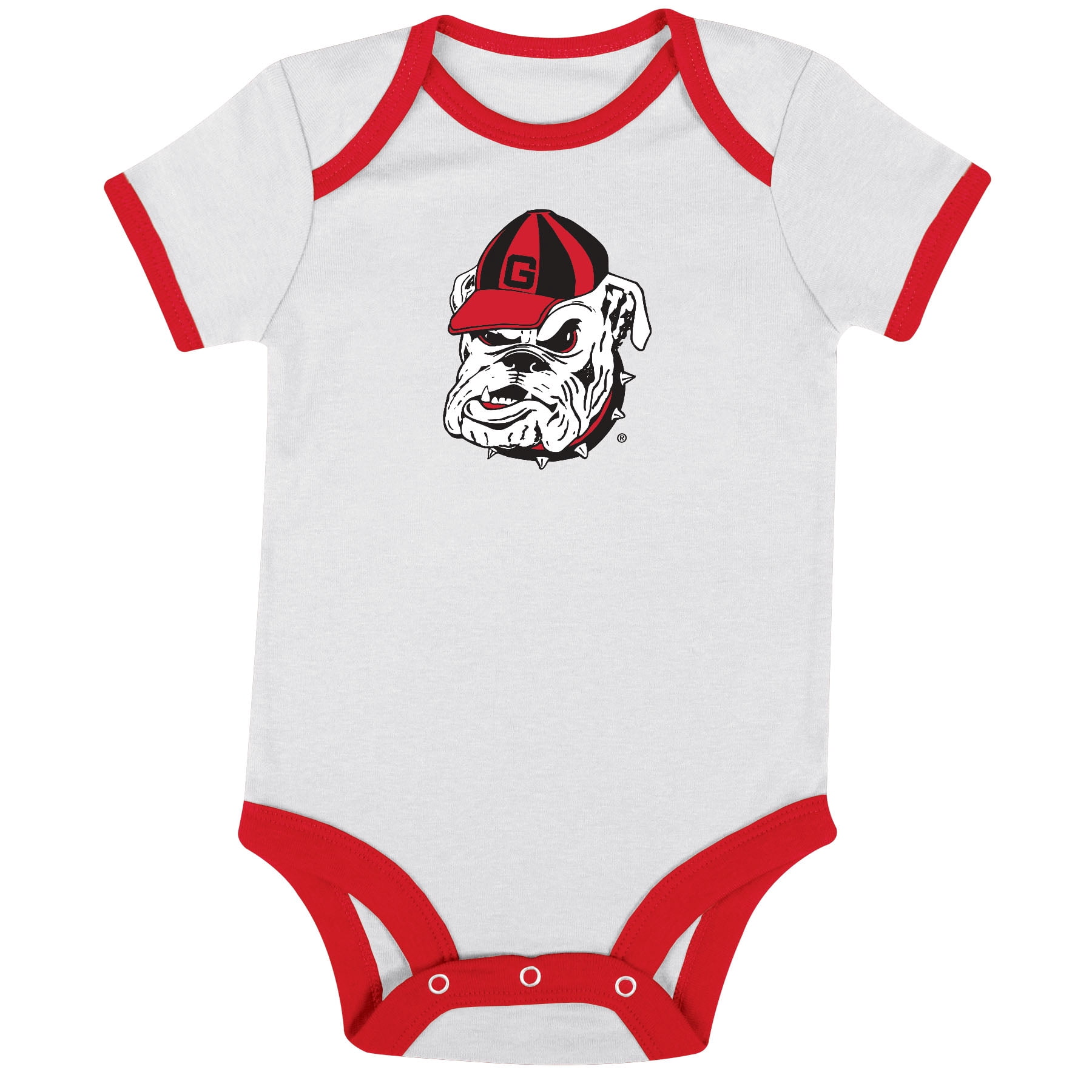NCAA Georgia Bulldogs Infant & Toddler Onesies, 3-Pack