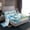 Green White Blue, variant on Manfei Xmas Snowman Twin Sheet Set,New Year Holiday Print,3-Piece