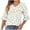 White, variant on SHE IS Womens 3/4 Sleeve Tops, Fall Shirts for Women Plus Size Womens Crop Tops Loose Blouses for Women Dressy Casual Xxl Vintage Shirts for Women 1950s